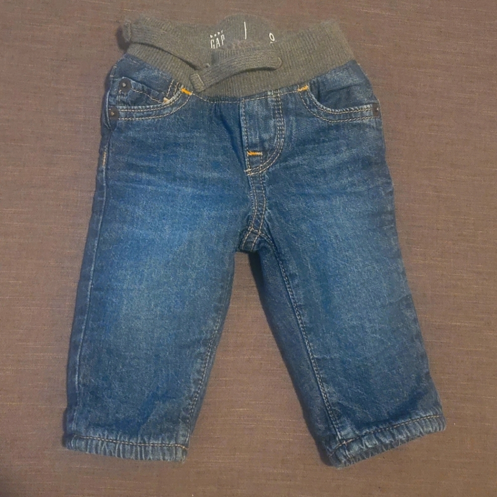 Baby "My First Straight" Lined Pull-on Jeans